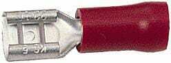 Pièces agricoles - Electricité - Fiche plate rouge 0,5-1 mm²