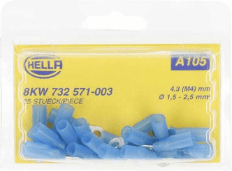 Pièces agricoles - Electricité - Cosse de câble bleue 1,5-2,5 mm²