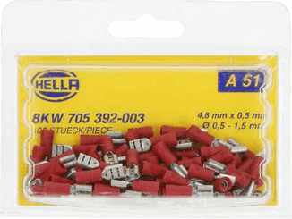 Pièces agricoles - Electricité - Fiche plate rouge 0,5-1 mm²