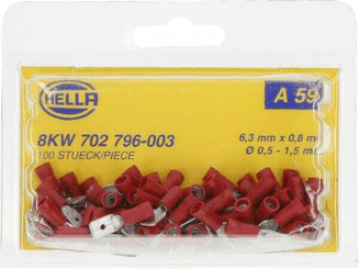 Pièces agricoles - Electricité - Fiche plate rouge 0,5-1 mm²