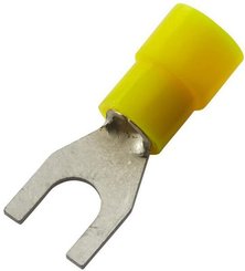 Pièces agricoles - Electricité - Fiche sabot, fourche, jaune 4-