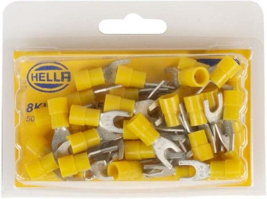 Pièces agricoles - Electricité - Fiche sabot, fourche, jaune 4-