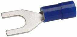 Pièces agricoles - Electricité - Fiche à fourche, bleue, 1,5-2,5 mm² Ø5,3 mm² Série A, blister, Hella