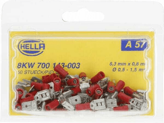 Pièces agricoles - Electricité - Fiche plate rouge 0,5-1 mm²