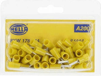 Pièces agricoles - Electricité - Fiche pointue jaune 4-6 mm²