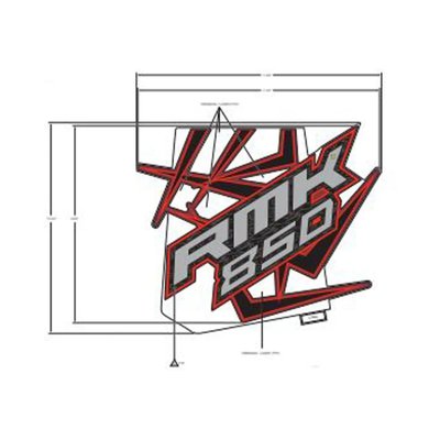 Pièces Quad & Motos - Pièces communes - DECAL-SIDE PANEL, RMK 850 ,RH Polaris origine