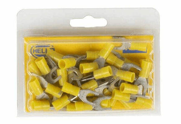 Pièces agricoles - Electricité - Fiche sabot, fourche, jaune 4-