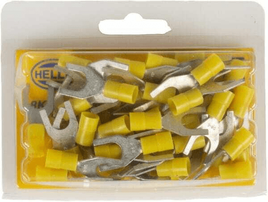Pièces agricoles - Electricité - Fiche sabot, fourche, jaune 4-