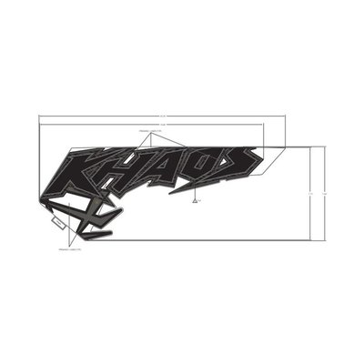 Pièces Quad & Motos - Pièces communes - DECAL-SIDE PANEL, KHAOS ,RH Polaris origine