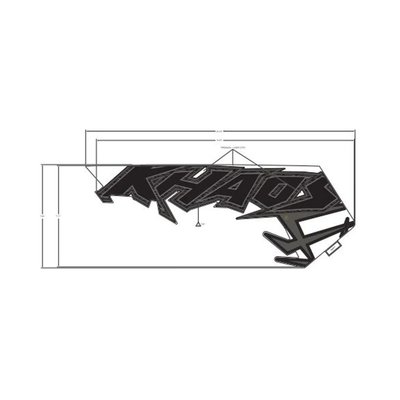 Pièces Quad & Motos - Pièces communes - DECAL-SIDE PANEL, KHAOS ,LH Polaris origine