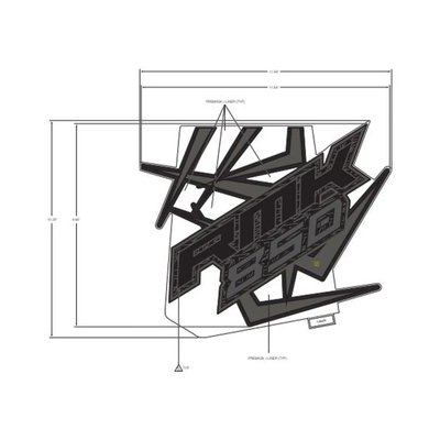 Pièces Quad & Motos - Pièces communes - DECAL-SIDE PANEL, RMK 850 ,RH Polaris origine