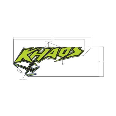 Pièces Quad & Motos - Pièces communes - DECAL-SIDE PANEL, KHAOS ,RH Polaris origine