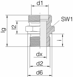 Pièces agricoles - Hydraulique - Raccord 15L - 1/4 BSP