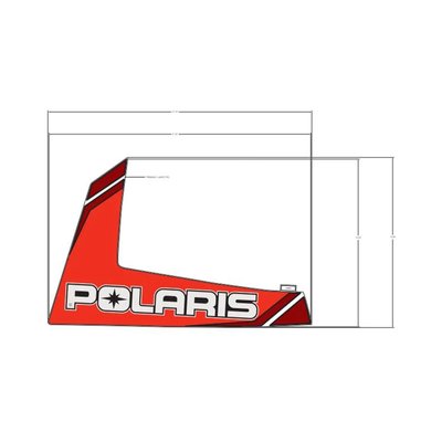 Pièces Quad & Motos - Pièces communes - DECAL-SIDE PANEL, POLARIS ,RH Polaris origine