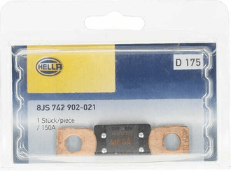 Pièces agricoles - Electricité - Fusible méga 150A longueur 68,6mm rouge Hella