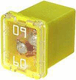 Fusible pal 60A longueur 12mm jaune Hella