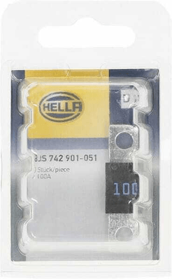 Pièces agricoles - Electricité - Fusible midi 32V 100A longueur 41,1mm bleu Hella