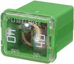Pièces agricoles - Electricité - Fusible pal 40A longueur 12mm vert Hella