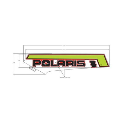 Pièces Quad & Motos - Pièces communes - DECAL-SIDE PANEL, POLARIS ,RH Polaris origine