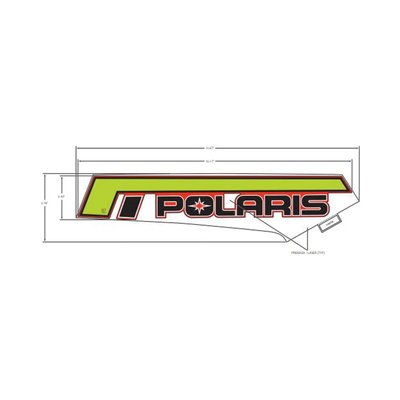 Pièces Quad & Motos - Pièces communes - DECAL-SIDE PANEL, POLARIS ,LH Polaris origine
