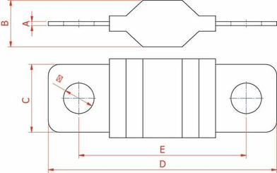Pièces agricoles - Electricité - Fusible midi 32V 50A longueur 41,1mm rouge Hella