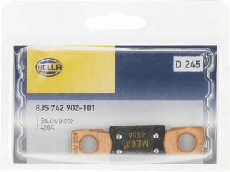 Pièces agricoles - Electricité - Fusible méga 450A longueur 68,6mm jaune Hella