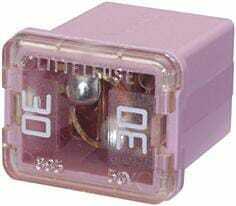 Pièces agricoles - Electricité - Fusible pal 30A longueur 12mm rose Hella