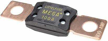 Pièces agricoles - Electricité - Fusible méga 100A longueur 68,6mm jaune Hella