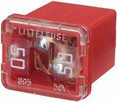 Pièces agricoles - Electricité - Fusible pal 50A longueur 12mm rouge Hella