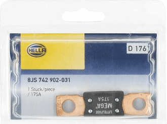 Pièces agricoles - Electricité - Fusible méga 175A longueur 68,6mm blanc Hella