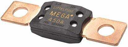 Pièces agricoles - Electricité - Fusible méga 450A longueur 68,6mm jaune Hella