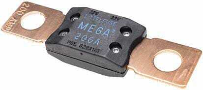Pièces agricoles - Electricité - Fusible méga 200A longueur 68,6mm bleu Hella