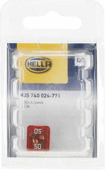 Pièces agricoles - Electricité - Fusible pal 50A longueur 12mm rouge Hella