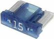 Fusible mini blade low 15A longueur 8,4mm bleu pack 5x Hella