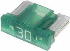 Pièces agricoles - Electricité - Fusible mini blade low 30A longueur 8,4mm vert pack 5x Hella