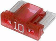 Fusible mini blade low 10A longueur 8,4mm rouge pack 5x Hella