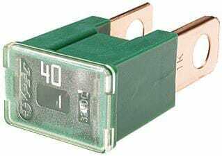 Pièces agricoles - Electricité - Fusible pal 40A longueur 15mm vert Hella