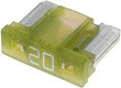 Fusible mini blade low 20A longueur 8,4mm jaune pack 5x Hella