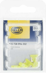 Pièces agricoles - Electricité - Fusible mini blade low 20A longueur 8,4mm jaune pack 5x Hella