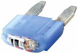 Pièces agricoles - Electricité - Fusible lame mini 32V 15A longueur 16,3mm bleu pack 10x Hella