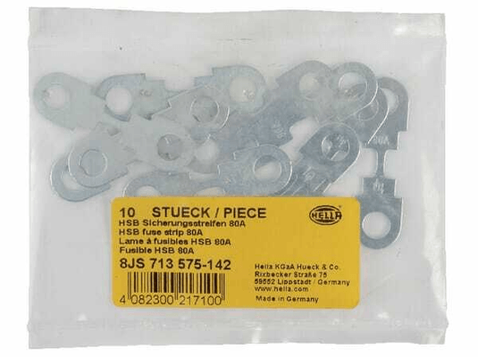 Pièces agricoles - Electricité - Fusible bande 80A longueur 42mm pack 10x Hella
