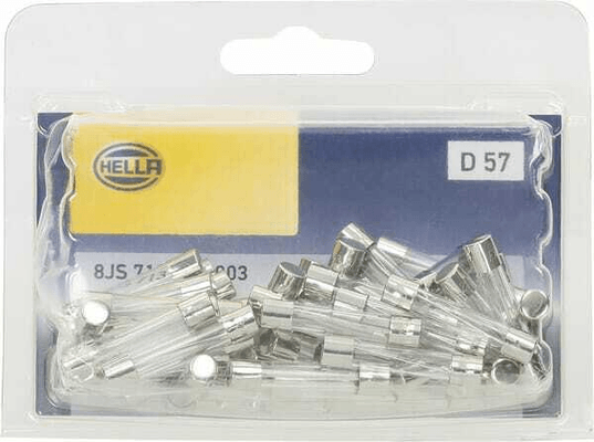Pièces agricoles - Electricité - Fusible verre 20A longueur 32mm transparent pack 50x Hella
