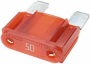 Pièces agricoles - Electricité - Fusible lame maxi 50A longueur 34,1mm rouge pack 10x Hella