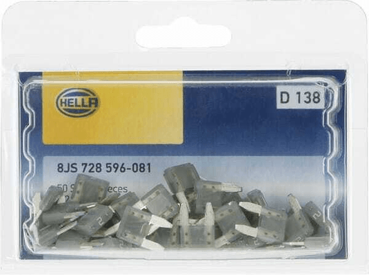 Pièces agricoles - Electricité - Fusible lame mini 2A longueur 10,9mm gris pack 50x Hella