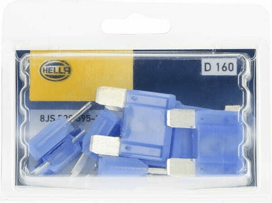 Pièces agricoles - Electricité - Fusible lame maxi 60A longueur 34,1mm bleu pack 10x Hella