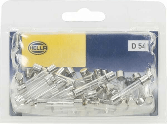Pièces agricoles - Electricité - Fusible verre 10A longueur 32mm transparent pack 50x Hella
