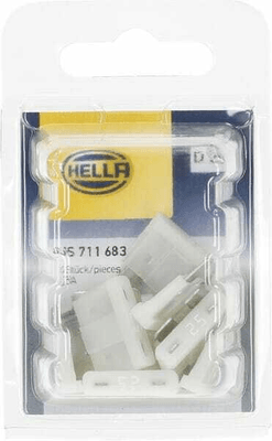 Pièces agricoles - Electricité - Fusible lame standard 12V 25A longueur 18,8mm blanc pack 10x Hella