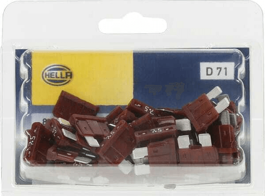 Pièces agricoles - Electricité - Fusible lame standard 32V 7,5A longueur 18,6mm brun pack 50x Hella