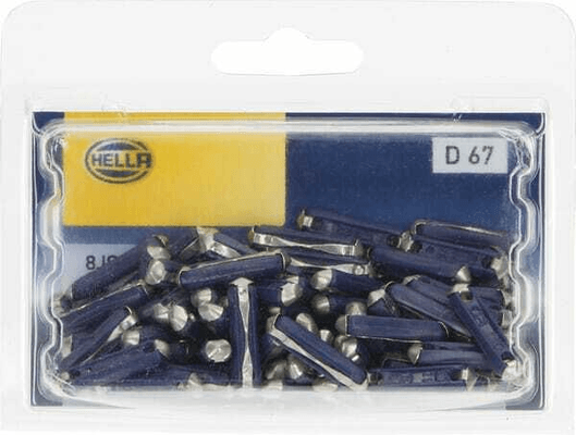 Pièces agricoles - Electricité - Fusible stéatite 25A longueur 25mm bleu pack 100x Hella