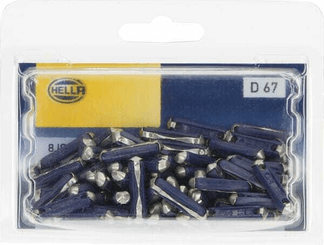 Pièces agricoles - Electricité - Fusible stéatite 25A longueur 25mm bleu pack 100x Hella